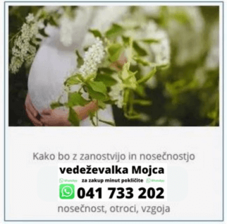 nosecnica v cvetju in whatsapp stevilka 041733202